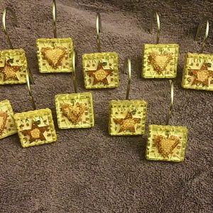 Shower hangers country hearts & stars. Never used.